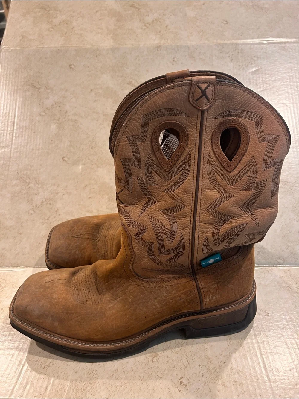 Twisted X Brown Leather Work Boots STEEL TOE